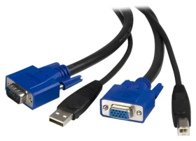 StarTech KVM kábel USB + VGA čierna / Kábel / 3 m (SVUSB2N1_10)
