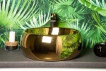 KERRA - Umývadlo na dosku KR-802 Gold (zlaté) 5907548115997