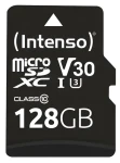 INTENSO UHS-I Professional 128 GB čierna / Pamäťová karta microSDXC / Class 10 / UHS-I / čítanie 90 MB/s / vr. SD adaptéra (3433491)