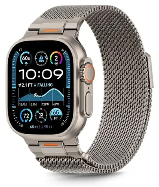 Tech-Protect Milano Vanguard Titan / Remienok pre Apple Watch / milánsky ťah / 44/45/46/49 mm
