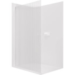 CERANO - Sprchová zástena Walk-in Crystal Ľ/P - 8 mm - bezvzperový systém - biela matná, ryhované sklo - 80x200 CER-8050BD6750
