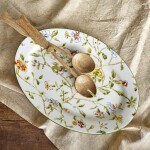 Bloomingville Keramický servírovací tanier Bloomie 35 cm