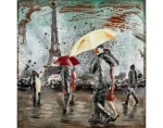 Kovový obraz na stenu Paríž 80x80 cm, vintage%
