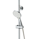 INVENA - Sprchový stĺp s batériou, Rikia, chróm AU-24-B01-G