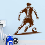 Veselá Stena Samolepka Futbalista s menom Farba: žlutá, Veľkosť: 100 x 109 cm