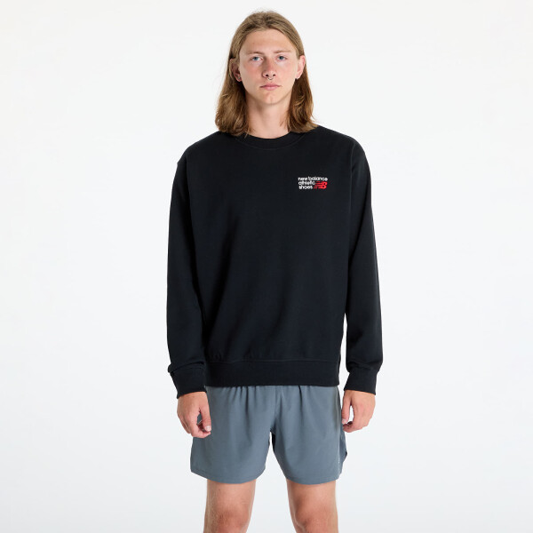 Mikina New Balance Athletics Premium Logo Crew Black Bk XL