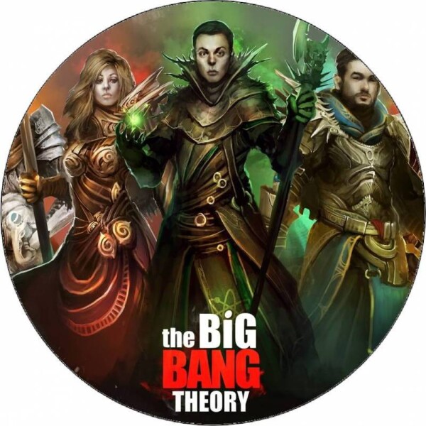 Jedlý papier The Big Bang Theory - Teória veľkého tresku animácia 19,5 cm - Pictu Hap - Pictu Hap