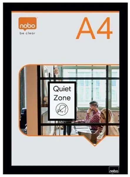 NOBO Magnetický rám na plagáty A4 čierna, 2 ks / Klaprám / Samolepiace / Obojstranný / 235x325 mm (1915697)
