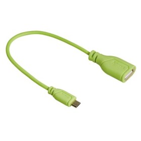 Hama Flexi-Slim microUSB OTG redukcia 15cm zelená/obojstranný konektor (135706-H)