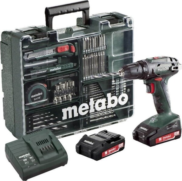 Metabo BS 18 MD SET / Aku Vŕtací skrutkovač / 18V / 2x2.0Ah / 10mm skľučovadlo / 1600 ot-min / 48 Nm (602207880)