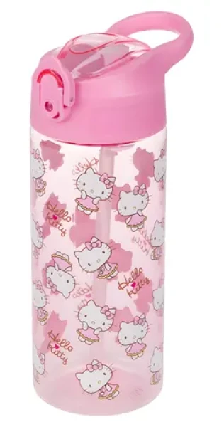BAAGL Hello Kitty Sweet Leopard / Fľaša na pitie so slamkou / tritán / 500 ml