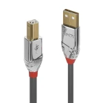 Lindy USB 2.0 Cromo Line sivá / Kábel USB / USB-A - USB-B / 7,5 m / 480 Mbit/s (36645)