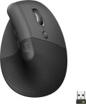 Logitech Logitech Lift Ergonomiczna pionowa mysz Bezdrôtová, odbiornik USB Bluetooth lub Logi Bolt, cicha Grafitová