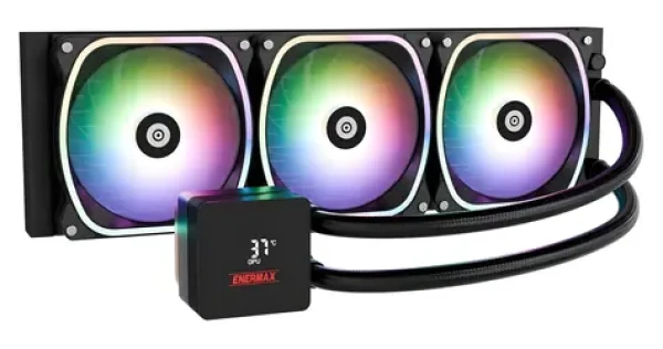 Enermax Aquafusion II ARGB 360mm / Komplet vodného chladenia / 3x 120mm / ARGB / 27,4 dB / AM4+AM5+ Intel (ELC-AQFS360-SQA)