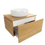 Kúpeľňová skrinka s krycou doskou SAT Feel 60x30x46 cm medový dub mat SATFEEL60DMD SATFEEL60DMD