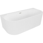 MEXEN/S - Sella voľne stojaca vaňa nástenná reliéf 170 x 80, biela lesk, sifón a prepad nikel kartáčovaný 52711708000-97