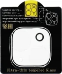 OEM ochranné sklo fotoaparátu pre Apple iPhone 16 transparentné / Ochranné sklo fotoaparátu / 5D Full Glue
