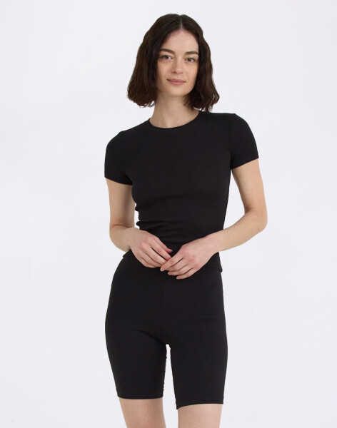 Organic Basics Core Rib Tee Black M