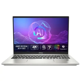 MSI Prestige 16 AI+ A3HMG strieborná / 16" UHD+ / RYZEN AI 9 365 2.0GHz / 32GB / 1TB SSD / AMD / W11P (9S7-159K32-023)