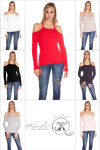 Sexy KouCla fine knit coldshoulder sweater Einheitsgroesse