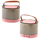Mamido Bezdrôtový karaoke reproduktor s mikrofónom K52 RGB Bluetooth ružový
