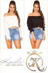 Trendy Off Shoulder Longsleeve with Lacing