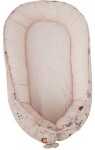 EKO Hniezdo pre bábätko obojstranné bavlnené My farm Stars Powder pink 90x60 cm