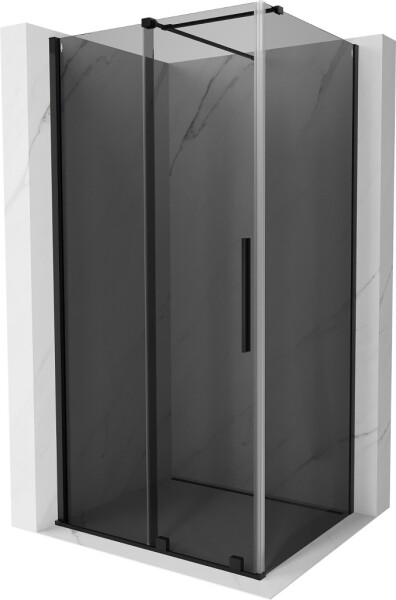 MEXEN/S - Velár sprchovací kút, posuvné dvere 100 x 80, grafit, čierna 871-100-080-41-70