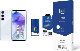Samsung Galaxy A55 5G 8/128GB Niebieski - Awesome Iceblue (SM-A556BLB) + FlexibleGlass + Etui Clear Case