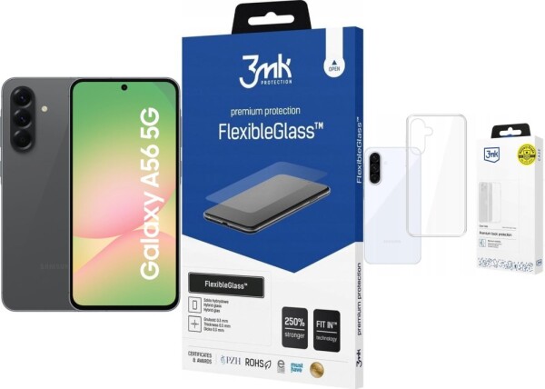 Samsung Galaxy A56 5G 8/128GB Grafitowy Awesome Graphite (SM-A566BZK) + FlexibleGlass + Etui Clear Case