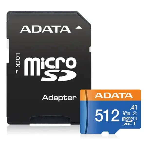 ADATA SDXC 512GB/ UHS-I / U1 / R: 100MBs / W: 25MBs (AUSDX512GUICL10A1-RA1)