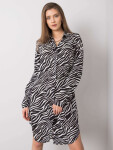 Dámske šaty so zvieracím motívom 1103 - RUE PARIS XL černo - bílá