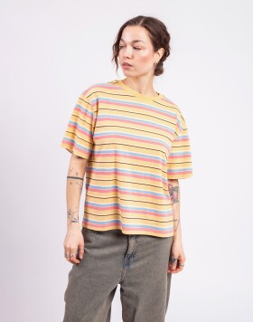 Thinking MU Funky Stripes Sahara Sun Lucia Tee MULTICOLOR L