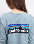 Patagonia W's L/S P-6 Logo Responsibili-Tee® Blue Sage M