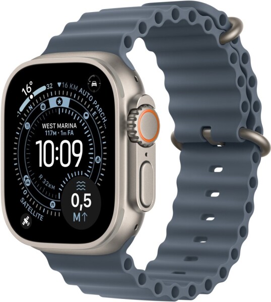 Apple Apple Watch Ultra 3 GPS + Cellular 49mm Natural Titanium Case with Anchor Blue Ocean Band