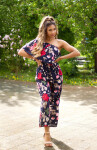 Trendy Summer Off-Shoulder Jumpsuit navy L/XL