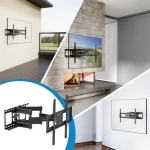 Manhattan 462150 čierna / Držiak TV / vonkajší / naklápací a otočný / 37-86" / nosnosť 50 kg / VESA 600x400 (462150)