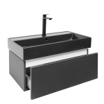 Kúpeľňová skrinka s umývadlom SAT Feel 80x30x46 cm antracit SATFEEL80ANTU3B SATFEEL80ANTU3B