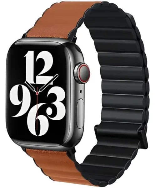 Beline Magnetic Pre čierno-hnedá / Opasok pre Apple Watch / 38/40/41mm / magnetický