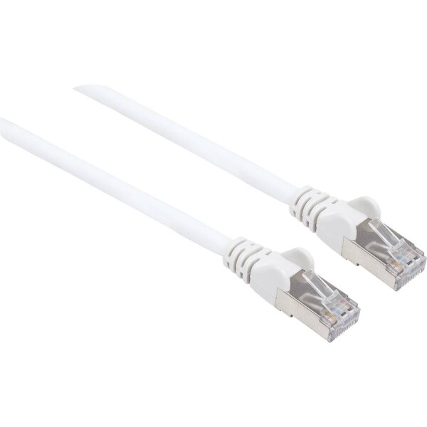 Intellinet 741408 RJ45 sieťové káble, prepojovacie káble CAT 6a (surový kábel CAT 7) S/FTP 5.00 m biela bez halogénov 1 ks; 741408