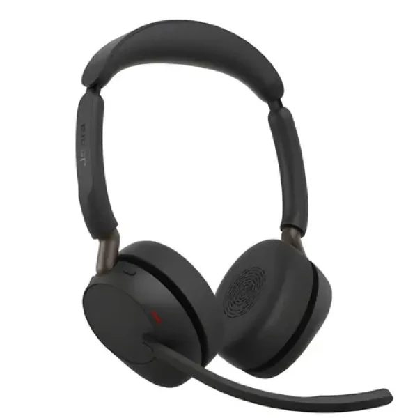 JABRA Evolve3 65 Stereo Link 390c MS Stand čierna / Slúchadlá / Bluetooth / USB-C / stojanček (36599-999-889)