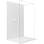 CERANO - Sprchová zástena Walk-in Onyx Duo Ľ/P - 8 mm - guľatá vzpera - biela matná, transparentné sklo - 130x200 CER-8050BD2139
