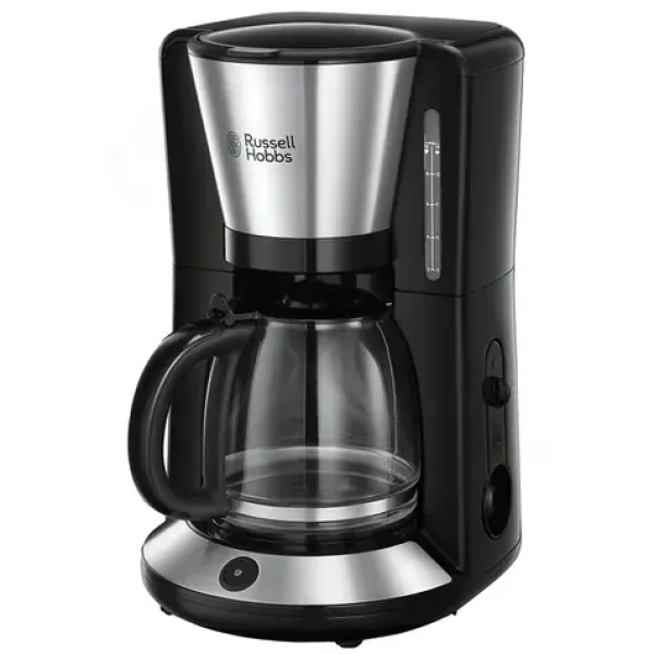 Russell Hobbs Adventure 24010-56 / kávovar na prekvapkávanú kávu / 1100 W / 1.25L kanvica / odmerka / nerez / čierna (24010-56)