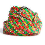 Trendy braid belt in neon colours neonorange Einheitsgroesse