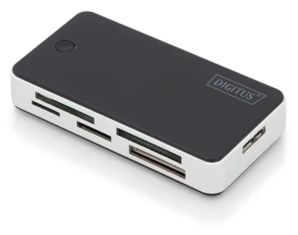 Digitus DA-70330-1 čierna/strieborná / Čítačka pamäťových kariet / USB 3.0 / CF/SD/SDHC/MMC/MS/xD/microSD (DA-70330-1)