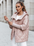 Dámska prechodná prešívaná bunda oversize PUFFILOF pink FashionStreet TY4854 XXL