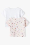 Dojčenské tričko s krátkym rukávom 2pack, Minoti, tulipán 2, Dievča - 74/80 | 9-12m