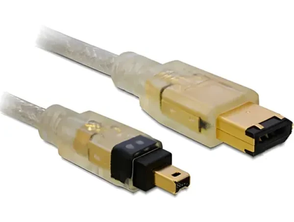 DeLock FireWire FW400 4-pin - 6-pin 2 m šedá / Kábel / Konektory MM (82577)