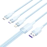 Vention CTRLG modrá / Kábel USB-A na USB-C, Lightning, Micro-B / 6A / 120W / 1,5 m (CTRLG)