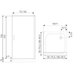 KERRA - Sprchovací kút Hera 80 (s vaničkou) 5907548117328